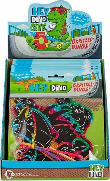 Happy Color TREND zdrapywanka dino kolor 6szt 12/opak 957009