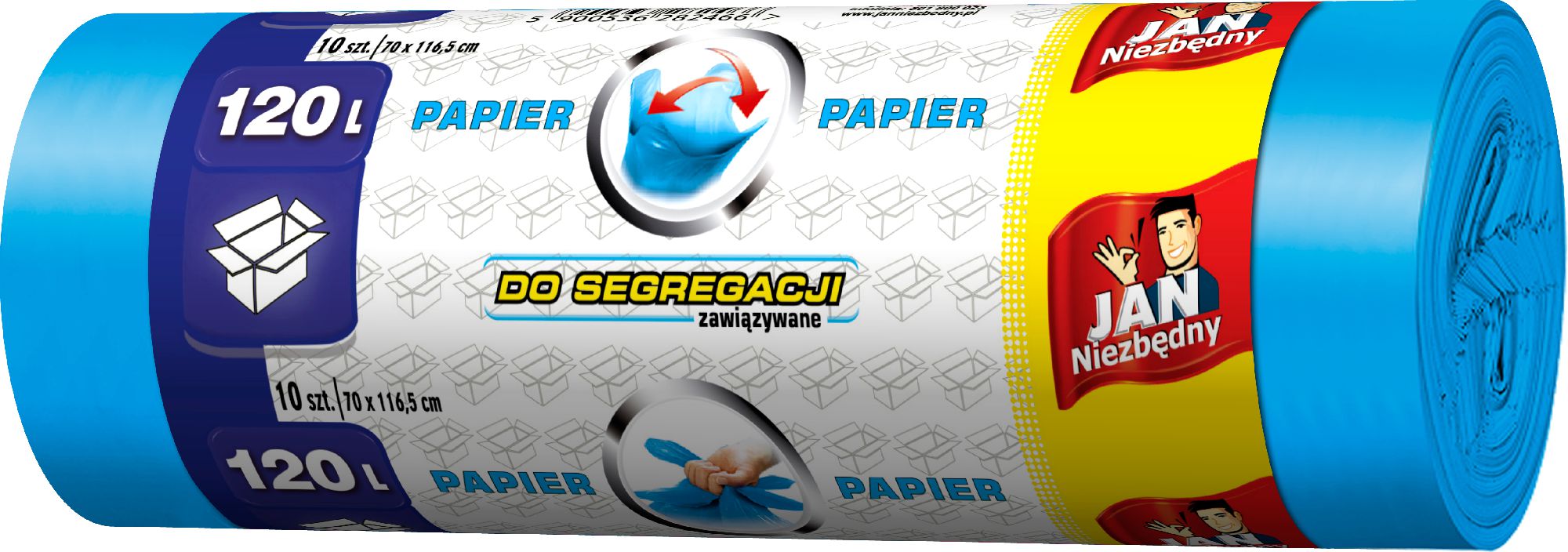 Sarantis Worki do segregacji Jan Niezbędny niebieskie 120L 10szt. (8571019521)