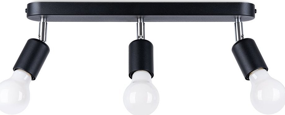 Lampa sufitowa Sollux Sollux Fornes 3 SL.1122 plafon lampa sufitowa 3x60W E27 czarny
