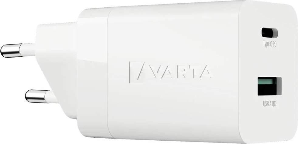 Ładowarka Varta Varta Speed Charger 38W GaN PD USB-C 20W + USB-A 18W, white