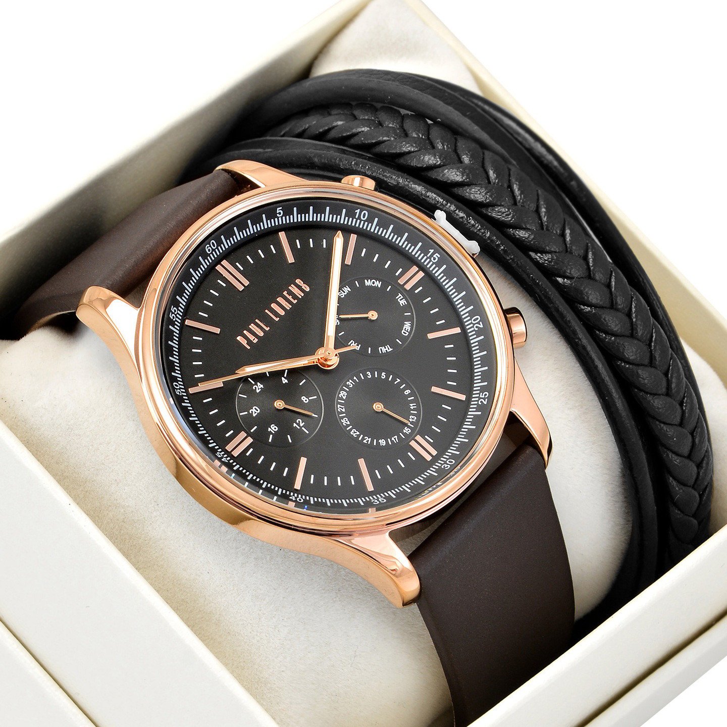 Zestaw męski zegarek męski Paul Lorens-FABER + bransoletka