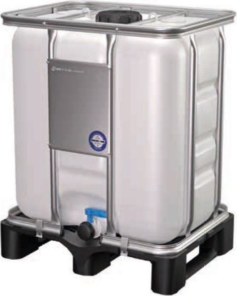 Werit-P Kontener IBC 300 l UN 150/50 na palecie z tworzywa sztucznego (wym. 600 x 800 x 1000 mm)