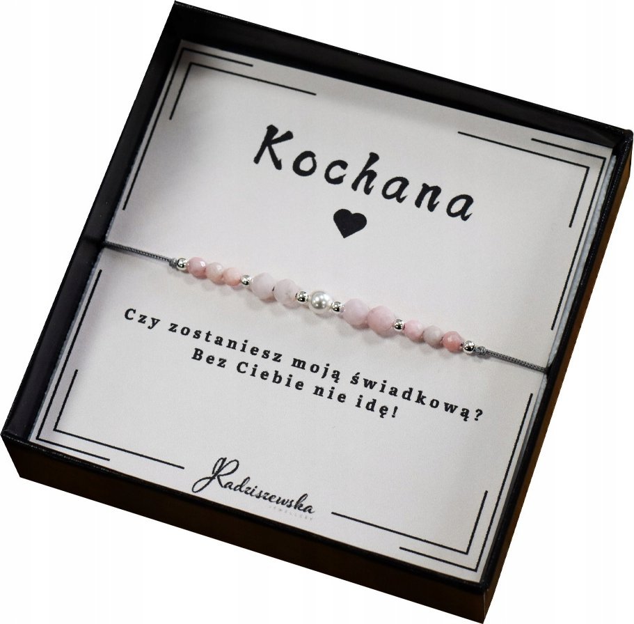 Radziszewska Jewellery Czy zostaniesz moją świadkową Bransoletka Kamienie Naturalne Srebro 925