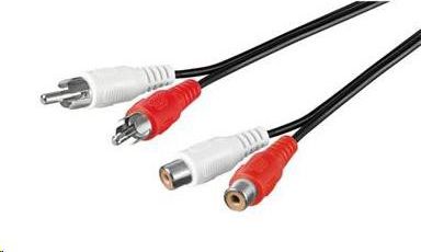 Kabel PremiumCord RCA (Cinch) x2 - RCA (Cinch) x2 2m czarny (kjackcmf2-2)