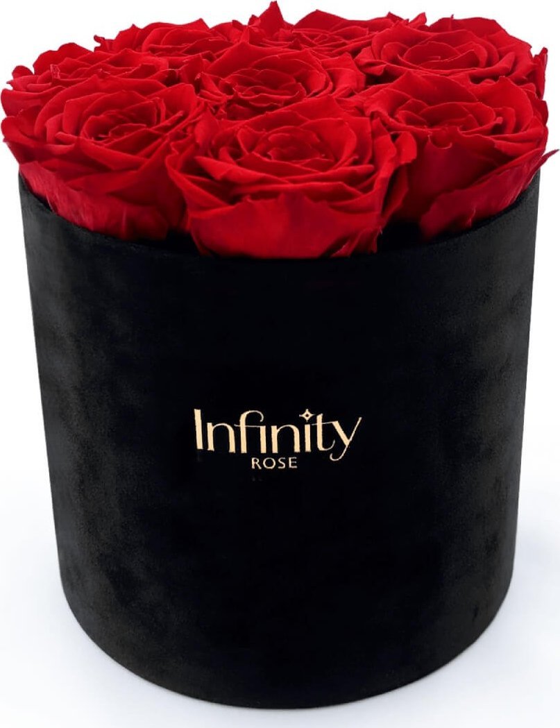 Infinity Rose Flower Box czerwone wieczne róże pachną