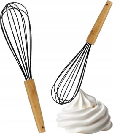 Galicja Trzepaczka silikonowa czarna do jajek 26 cm