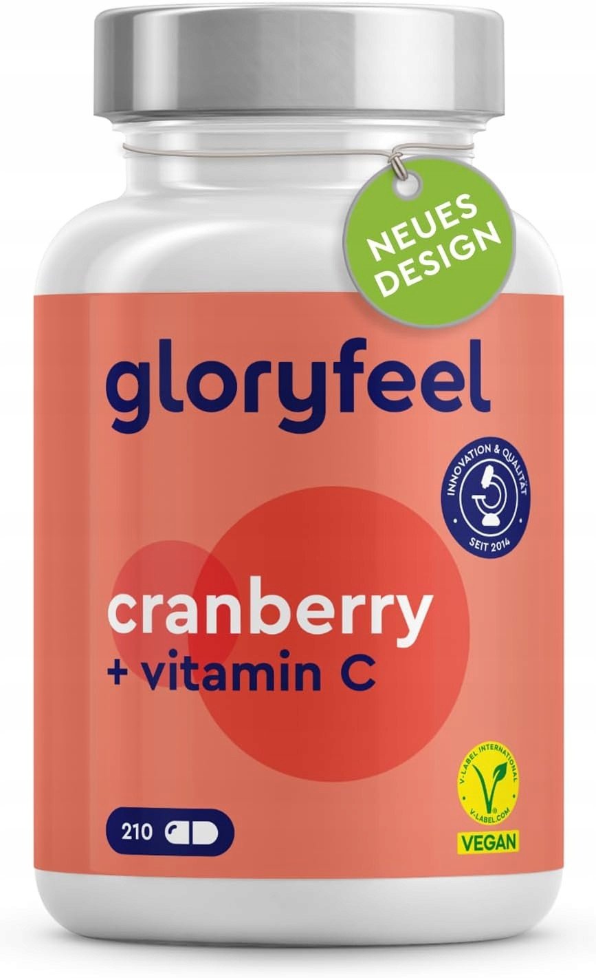 Gloryfeel Ekstrakt z żurawiny z witaminą C 210 kapsułek