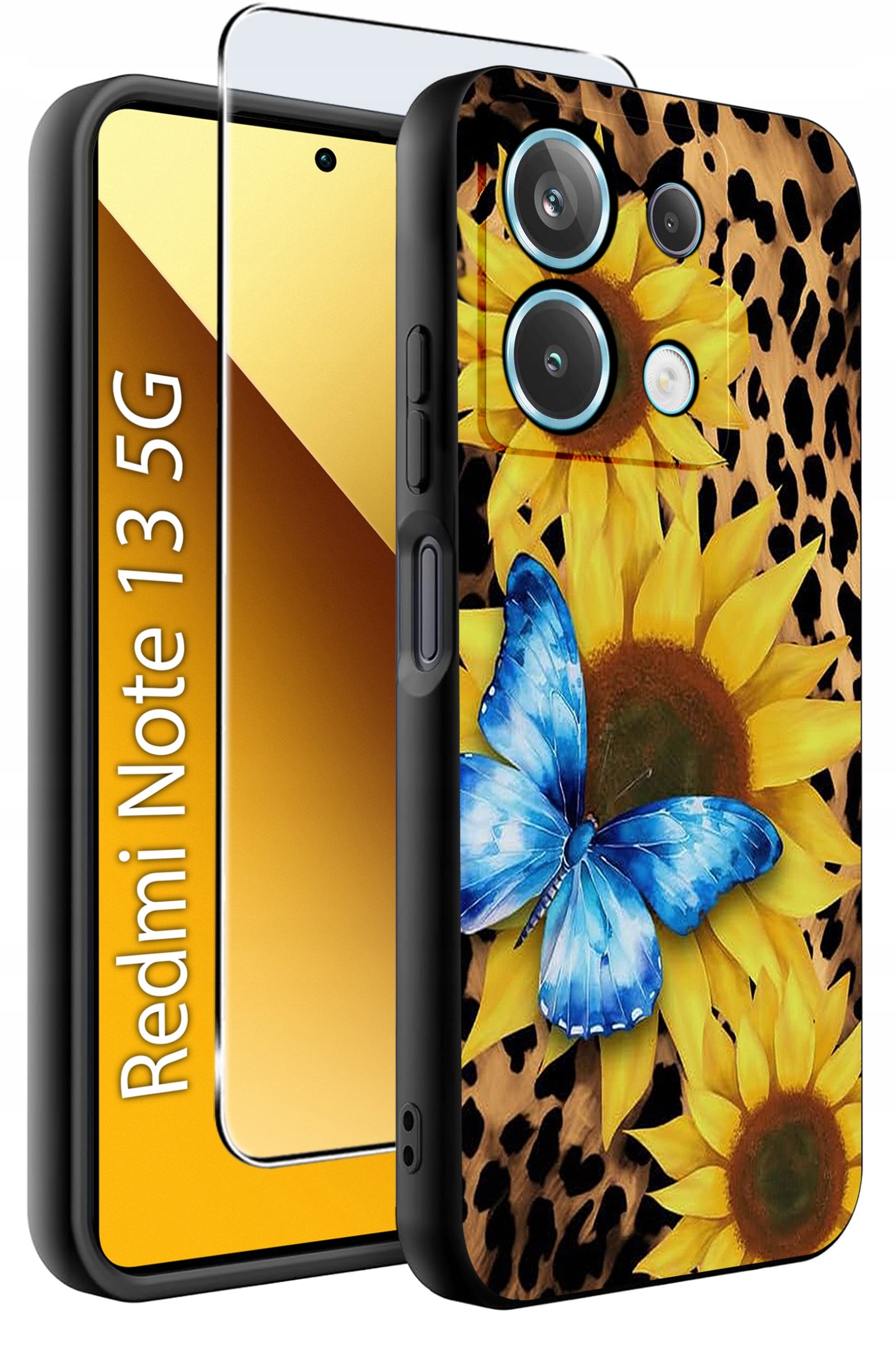 ETUI do Xiaomi Redmi Note 13 5G WZORY |SILIKONOWE MATT CASE +SZKŁO 9H