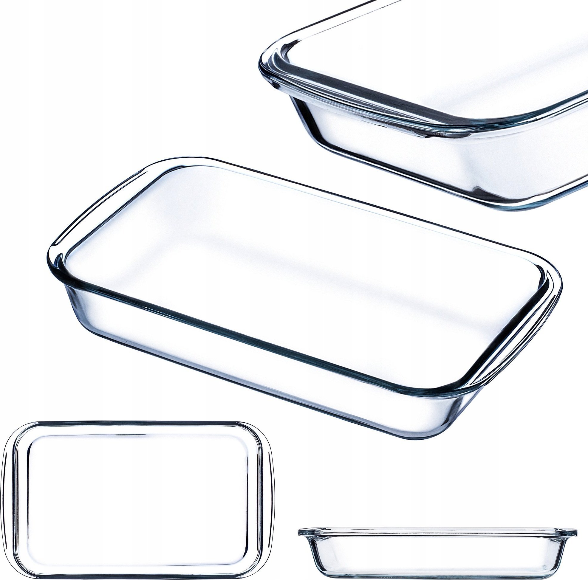 Kadax KADAX Naczynie Żaroodporne 1,5L Szklane Małe Prostokątne Do Piekarnika