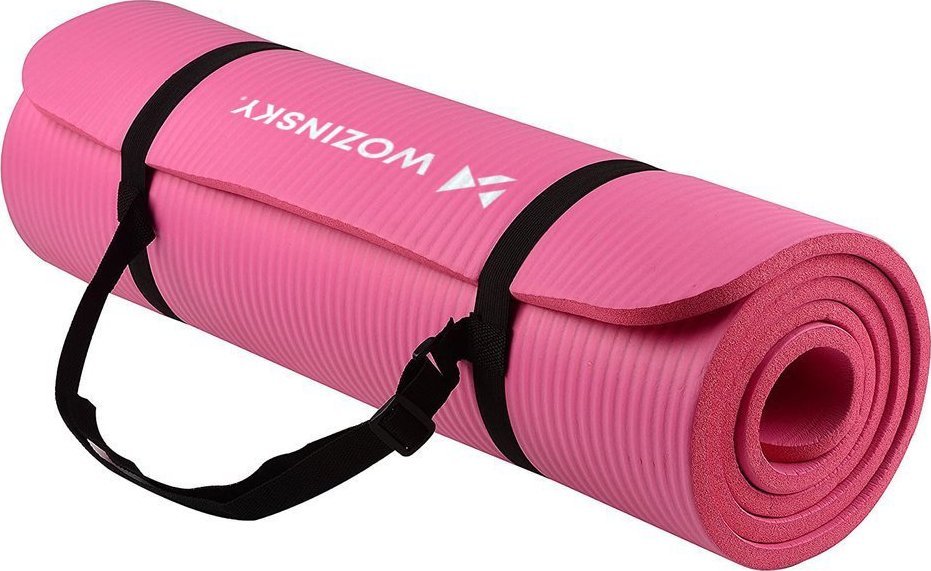 Mata treningowa WNSP 181 cm x 63 cm x 1 cm różowa
