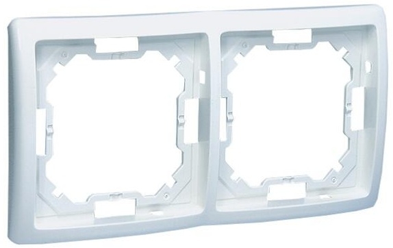 Kontakt-Simon Ramka Basic podwójna biała (BMR2/11)