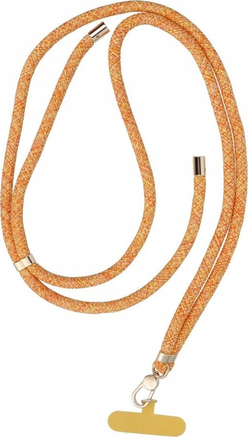 OEM Zawieszka SWING (8mm) do telefonu z regulacją długości / długość sznura 165cm (max 82,5cm w pętli) / na ramię lub szyję - pomarańczowo biały