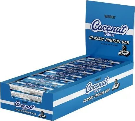 Weider Weider - Carbohydrate & Protein Bar, Kokos, 24 batony