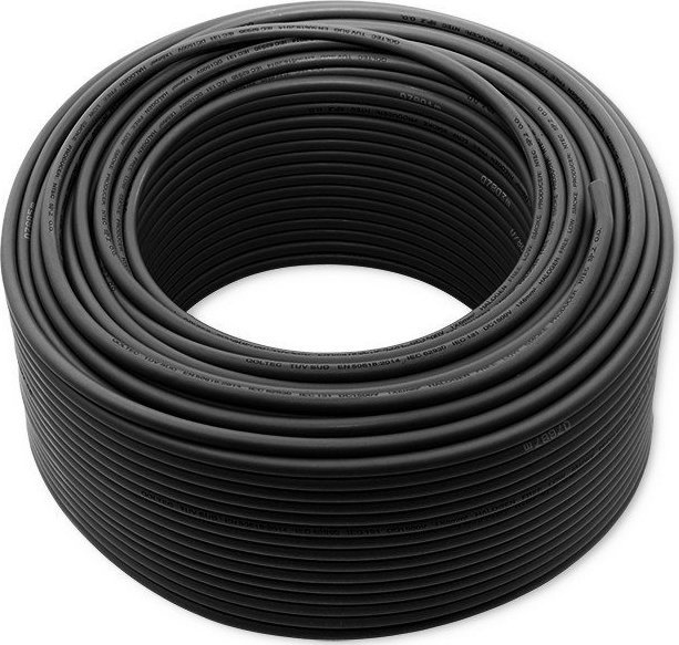 Qoltec Kabel solarny fotowoltaiczny | 6mm2 | 100m | Czarny