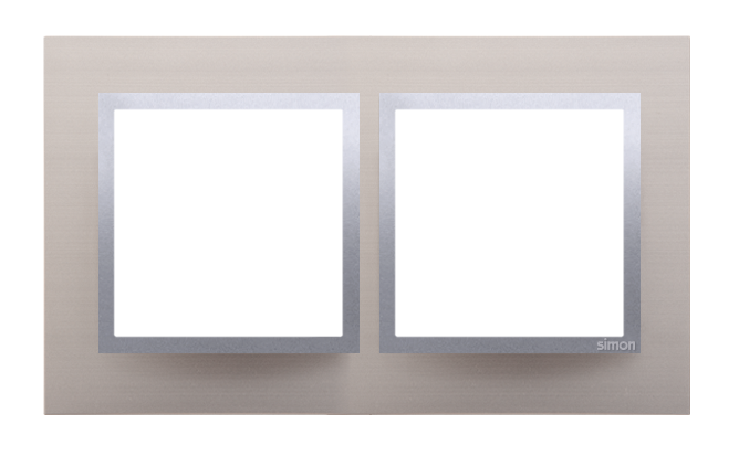 Kontakt-Simon Ramka 2-krotna Simon 54 Nature satynowy blask (DRN2/79)