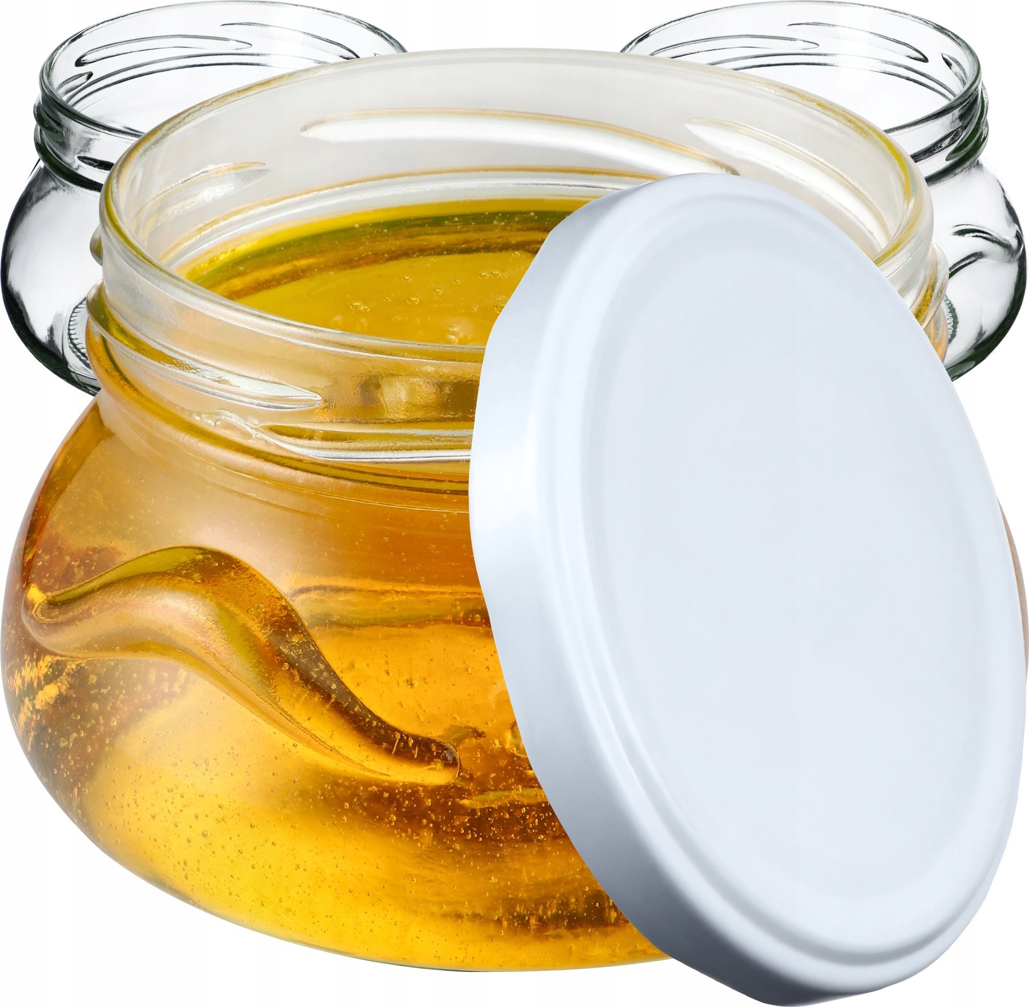 KADAX 50x Słoik Słoiki 300ml Szklany Na Przetwory miód Dżem + Zakrętki Fi82