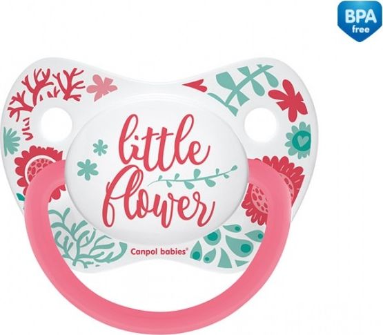 Canpol Smoczek silikonowy anatomiczny Wild Nature 6-18m koralowy