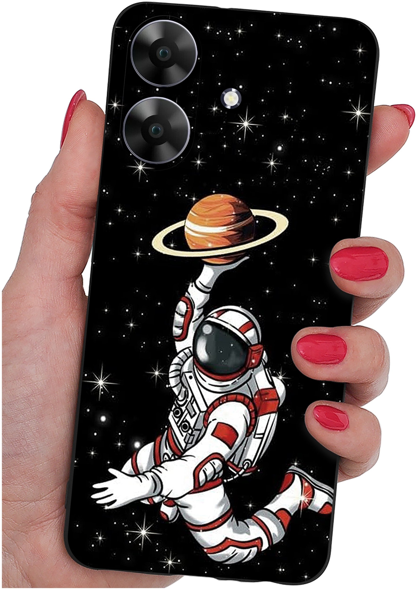 ETUI do Realme Note 60 CASE WZORY | SILIKONOWE MATT CASE + SZKŁO 9H