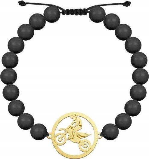 Radziszewska Jewellery Złota Bransoleta Motocross Męska Perły Prezent 925 GRAWER GRATIS
