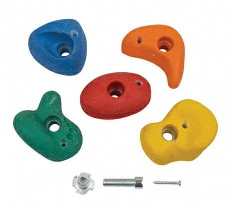 GREENMILL KAMIENIE NA ŚCIANKĘ WSPINACZKOWĄ 5szt. PLASTIKOWE (ZESTAW MONTAŻOWY ZE ŚRUBAMI)