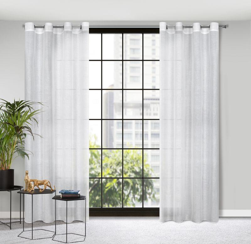 Eurofirany ZASŁONA GOTOWA CINDY 140X250 CM BIAŁY