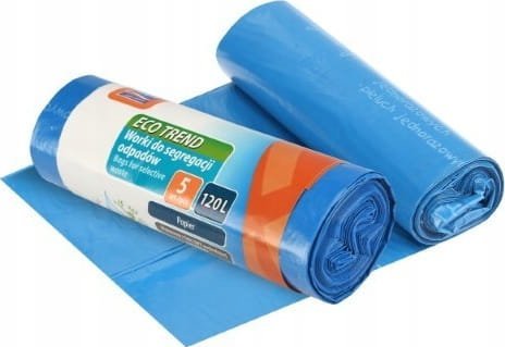 Ravi Worki na śmieci 120L 5 sztuk duże niebieskie