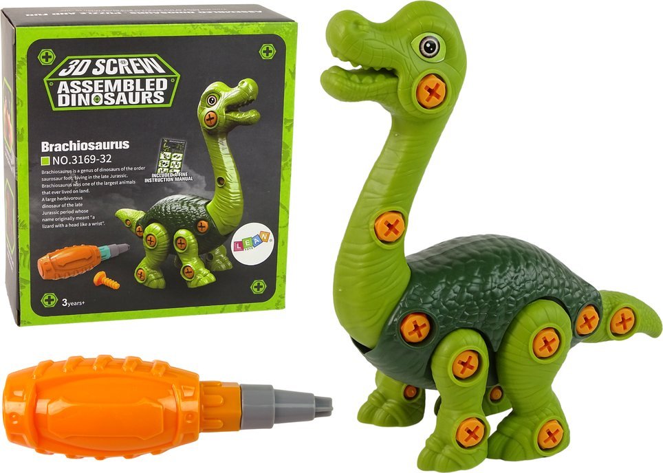 Figurka LeanToys Dinozaur Brachiosaurus Do Rozkręcania Zielony