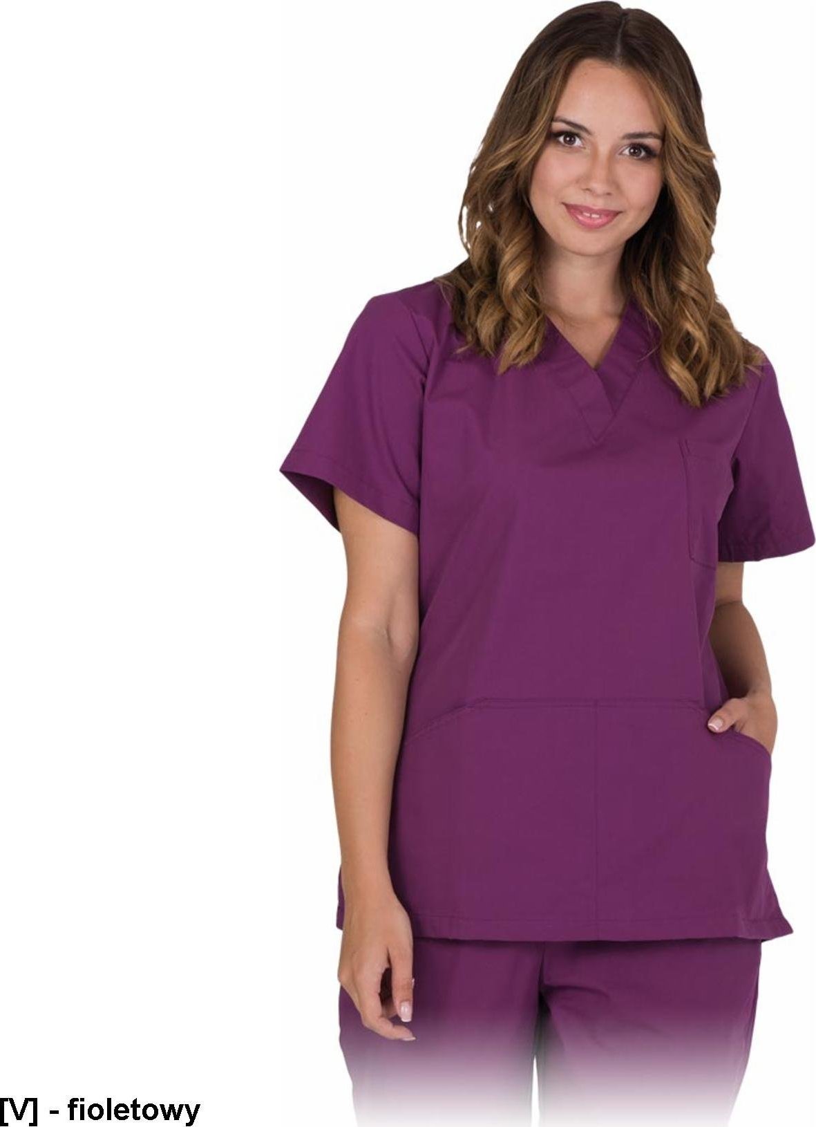 R.E.I.S. VILANELLA-J - bluza damska ochronna z krótkim rękawem, 3 kieszonki, bez guzików 2XL