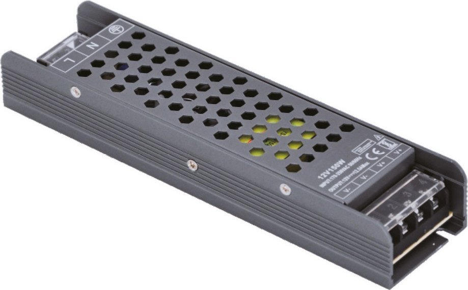 Nextec Zasilacz LED modułowy long graphite ip20 / 12v / 12,5a /150w
