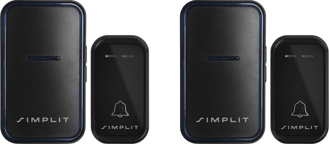 Simplit Dzwonek bezprzewodowy A6 2x Odbiornik 2x Nadajnik Sztuka