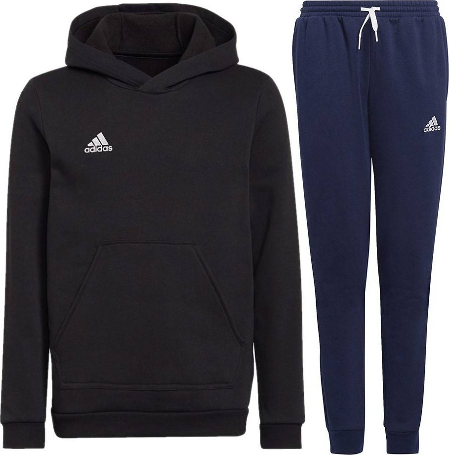 Adidas Dres dziecięcy Adidas Entrada 22 komplet czarny + granatowy