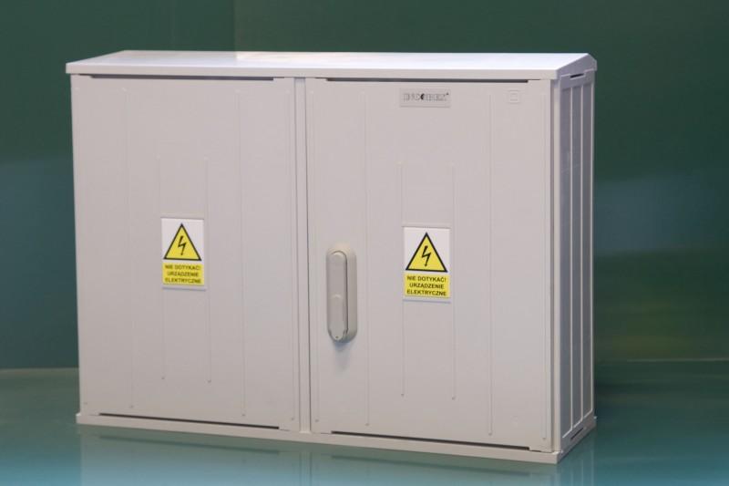 Incobex Obudowa termoutwardzalna SSTN 53x42x25 zamek cięgła kątowniki daszek skośny - IOB-42110-002