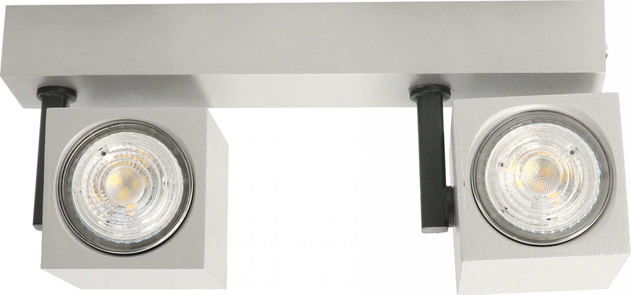 Kinkiet VITALUX Lampa kinkiet ozdobny CUBOID SILVER II 2xGU10 6518