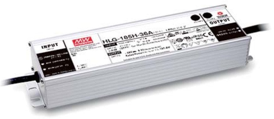 MEAN WELL HLG-185H-24B, 187.2 W, IP65, 62000 h, -40 - 90 °C, 90 ~ 305 V, 47 - 63 Hz