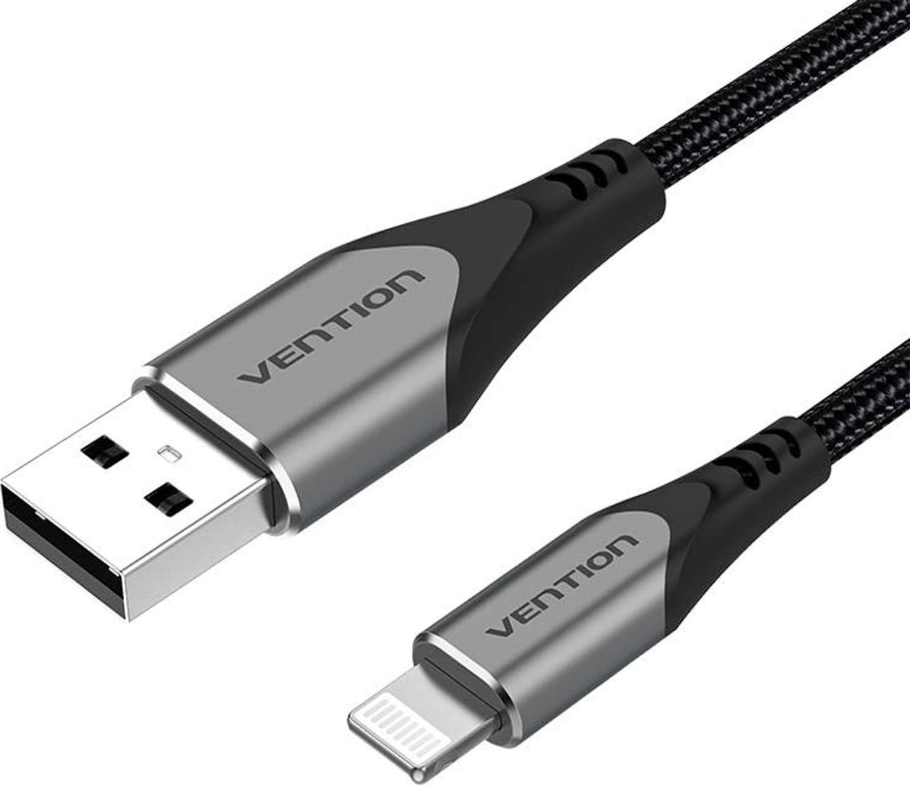 Kabel USB Vention USB-A - Lightning 1 m Szary (LABHF)