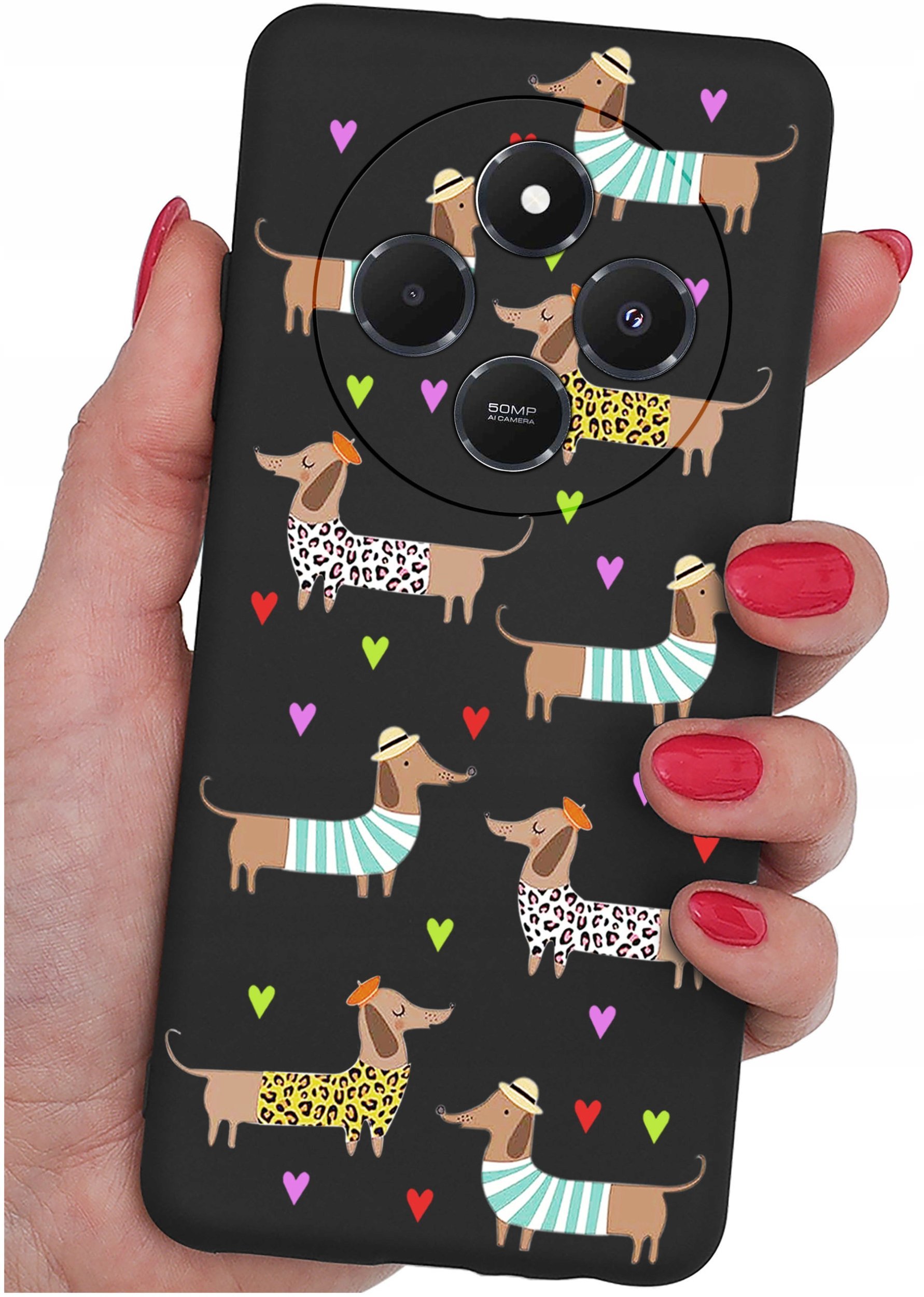 Etui do Xiaomi Redmi 14C WZORY |SILIKONOWE MATT CASE + SZKŁO 9H