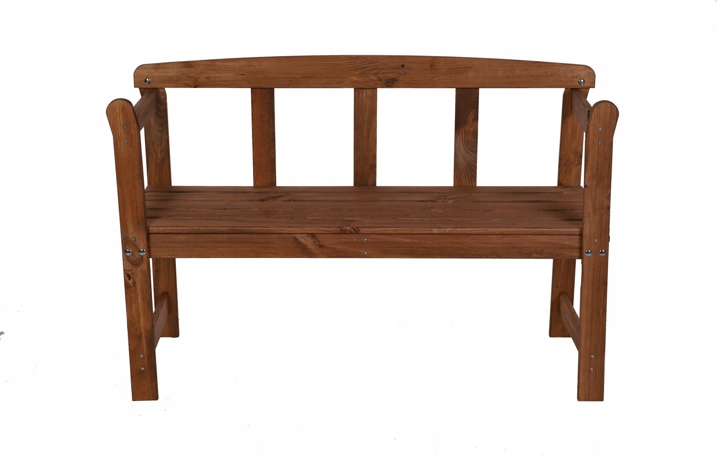 Wamar-Sosenka Drewniana ławka ogrodowa z oparciem LG01 Brązowa Drewno sosnowe