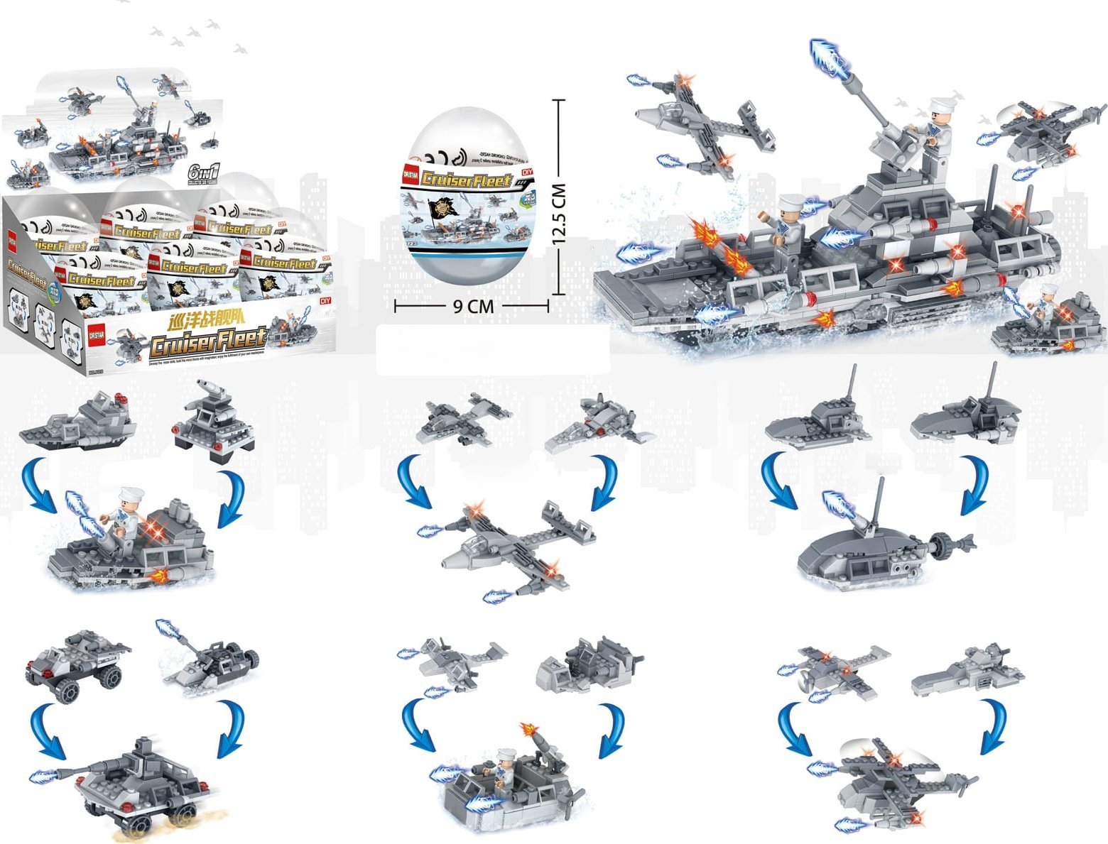 Trifox KLOCKI W JAJKU POJAZDY