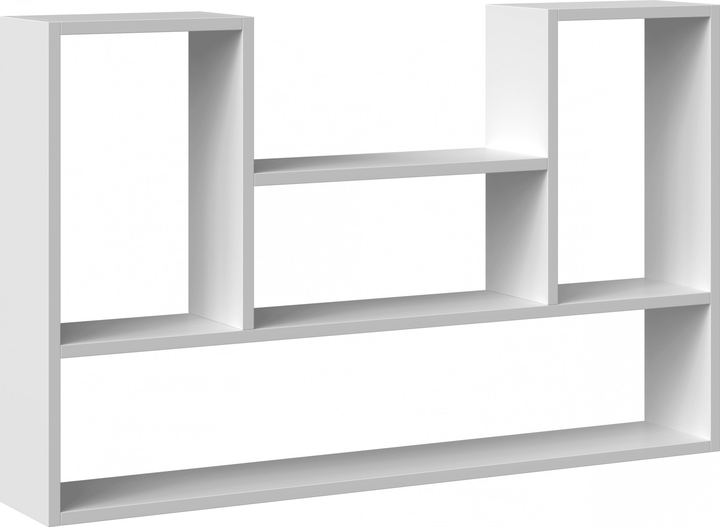 Topeshop REGAŁ WISZĄCY ŚCIENNY PÓŁKI BILBAO 4P BIEL MAT