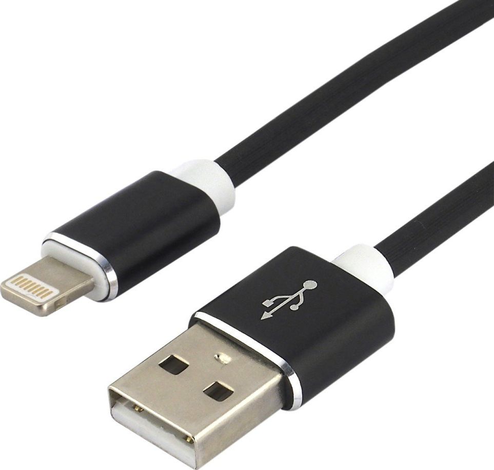 Kabel USB EverActive USB-A - Lightning 1 m Czarny (CBS-1IB)