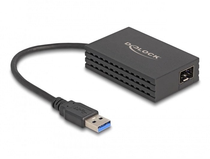 Karta sieciowa Delock Adapter sieciowy USB 3.0 Gigabit SFP x 1 czarny