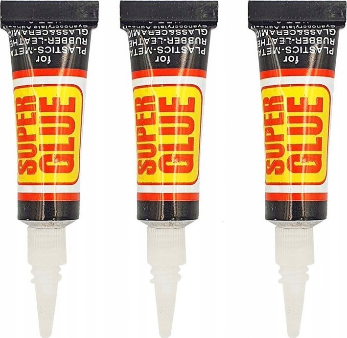 Pistolet do kleju Rosfix ZESTAW UNIWERSALNY KLEJ SUPER GLUE MOC SZYBKI 3SZT