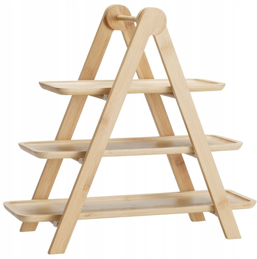 Lumarko Trzypoziomowa patera na przekąski FLUX, bamboo, 43 x 18 x 39 cm