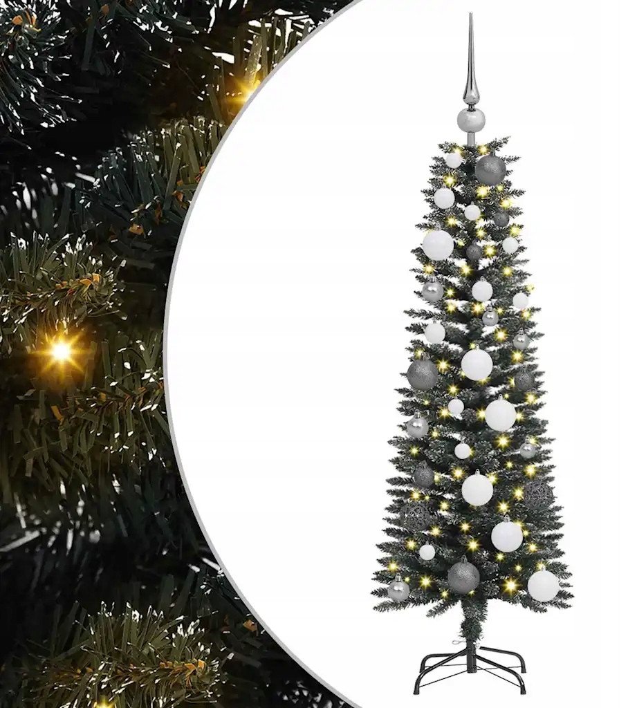 vidaXL Sztuczna choinka z 150 diodami LED Zielony 40,5 x 40,5 x 120 cm