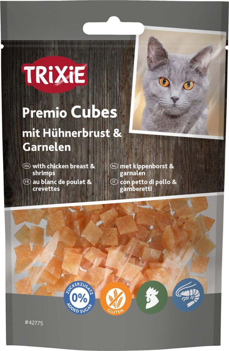 Trixie Premio Cubes przysmak dla kota pierś z kurczaka i krewetki 50g