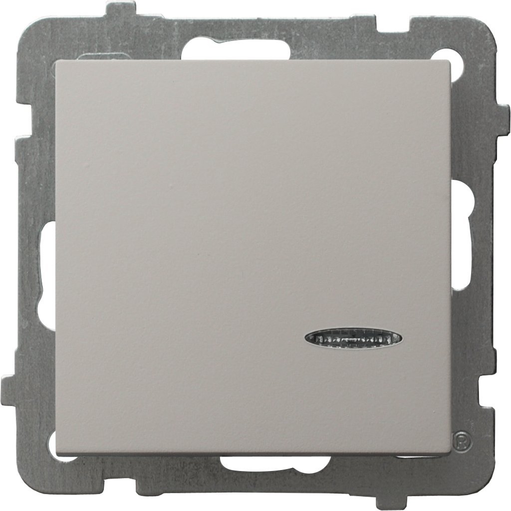 AS Łącznik jednobiegunowy z podświetleniem niebieskim kaszmir ŁP-1GS/m/82