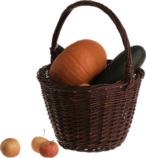 WickerPL Wiklinowy kosz ogrodowy doniczka okrągły kosz na taras do ogrodu na działkę 27 H22/33 cm