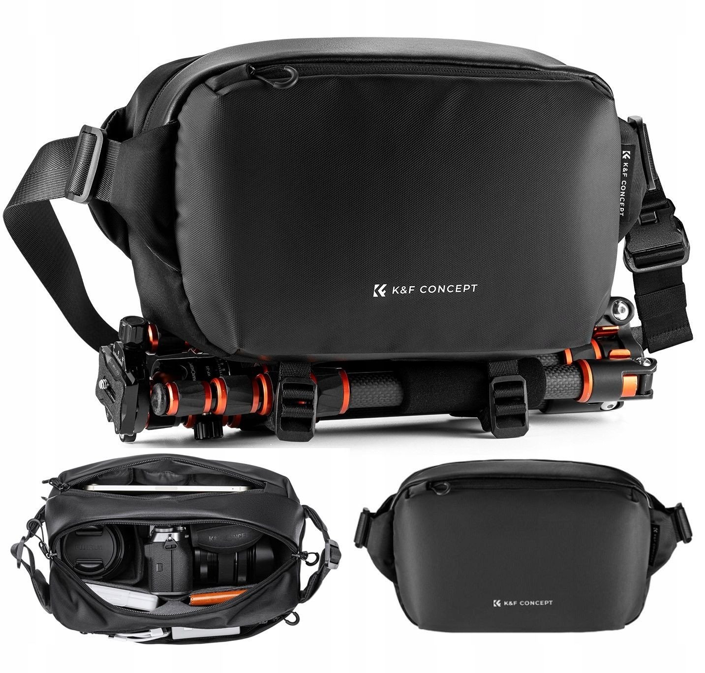 Torba Fotograficzna Walizka Saszetka Etui Na Aparat Kamerę Telefon K&f 10l / Czarny / Kf13.157v1
