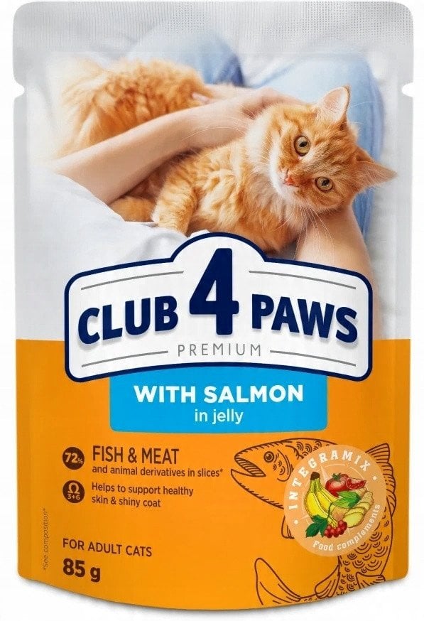 CLUB4Ł KOT sasz.85g ŁOSOŚ w galaretce /24