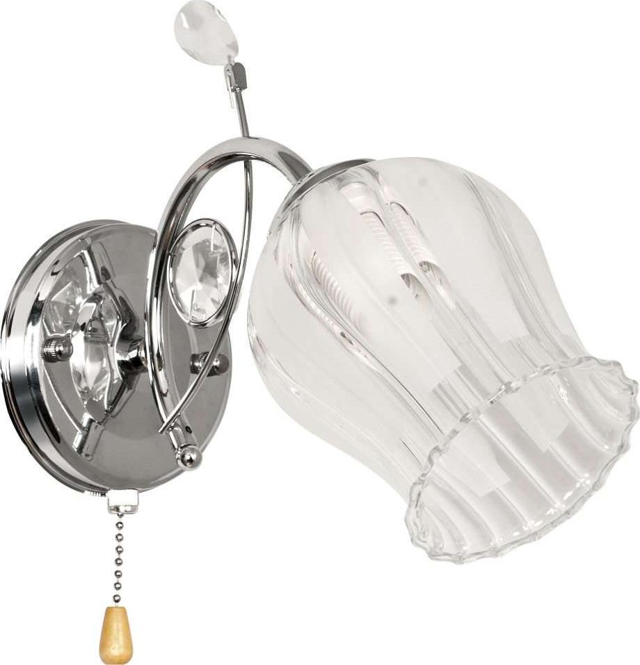 Kinkiet VEN Kinkiet LAMPA ścienna VEN K-K 1466/1 klasyczna OPRAWA z kryształkami chrom przezroczysty